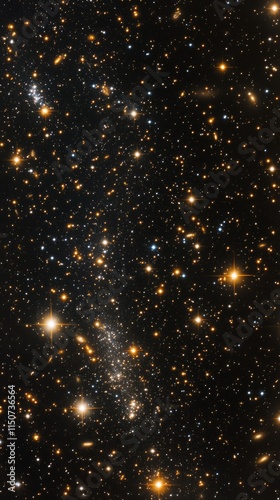 Stunning view of distant galaxies and stars in the vast expanse of the universe