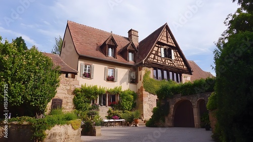 Vineyards at Chateau de Kaysersberg - alsace in France - travel destination in Europe