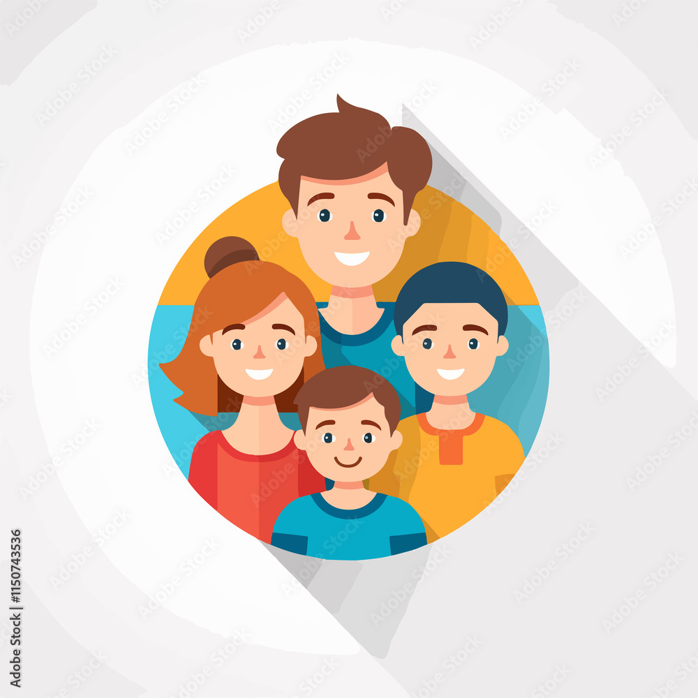 Modern family icon design for vector illustration usage Modern family icon design for vector illustration usage
