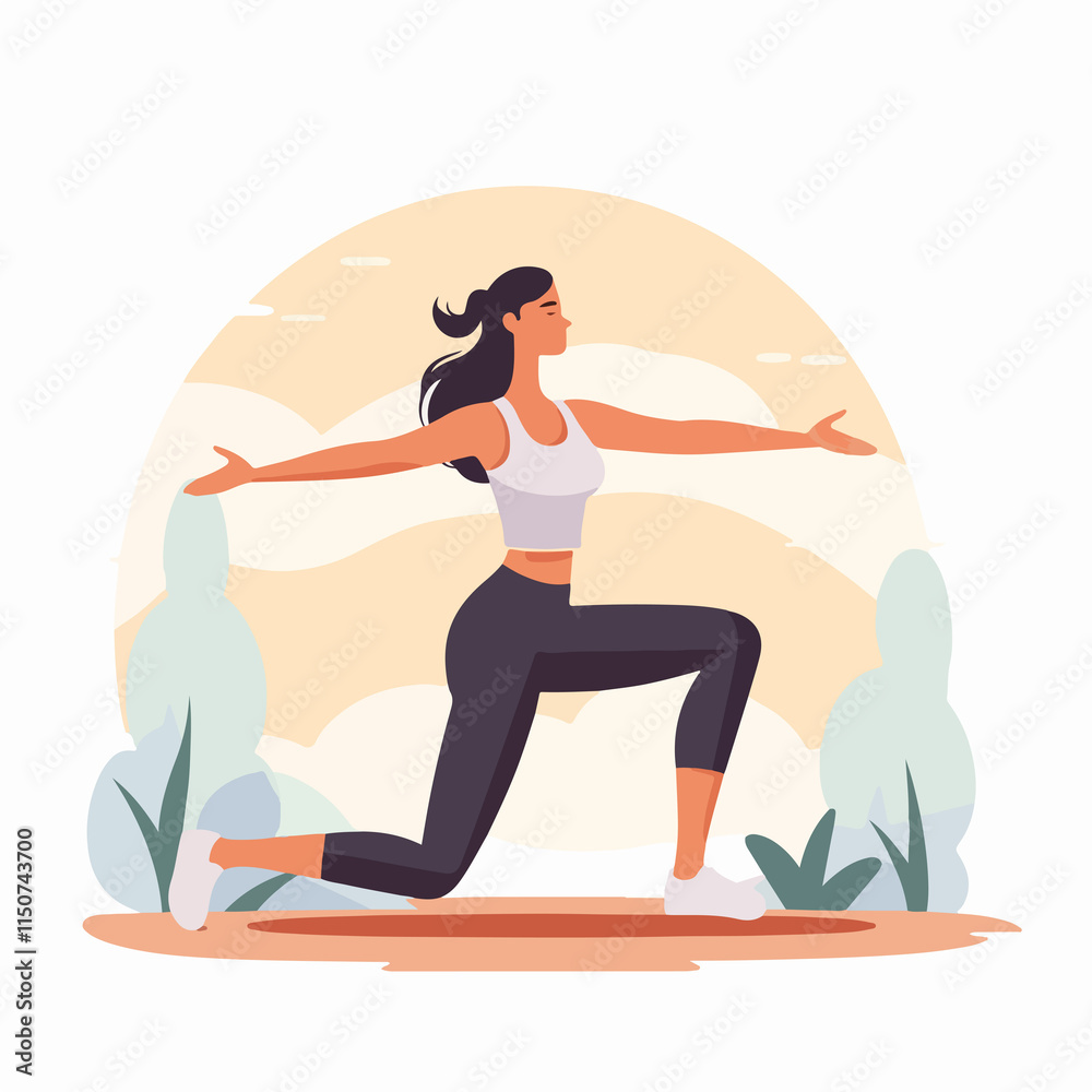 Professional woman stretching in fitness sport exercise for healthy lifestyle Professional woman stretching in fitness sport exercise for healthy lifestyle