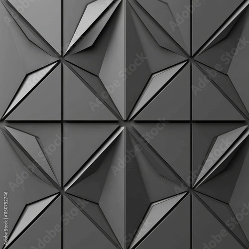 Fashionable abstract polygon adorned with a black carbon background, exuding sophistication.