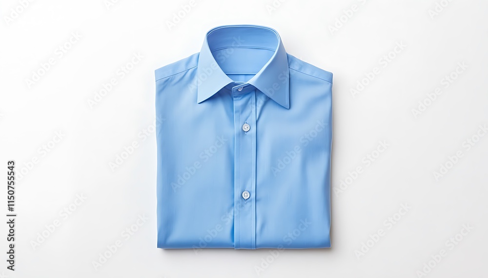 Pastel Blue Shirt Isolated on a Clean White Background with Subtle Lighting Pastel Blue Shirt Isolated on a Clean White Background with Subtle Lighting