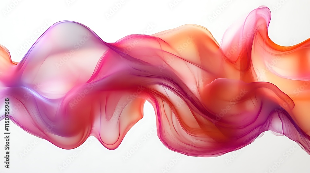 Abstract Pink and Orange Swirling Wave Design Abstract Pink and Orange Swirling Wave Design