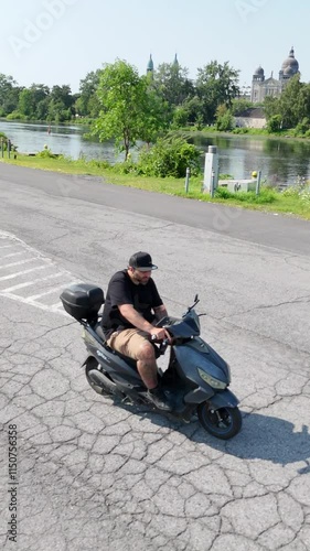 person riding a motorcycle