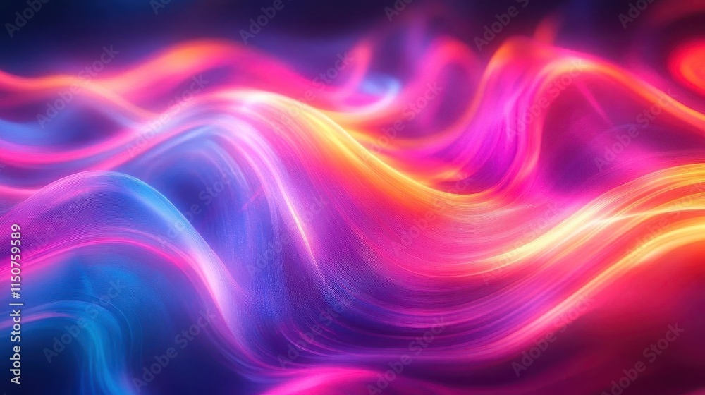 Fototapeta premium Abstract light patterns with vibrant colors, soft lighting, dynamic energy
