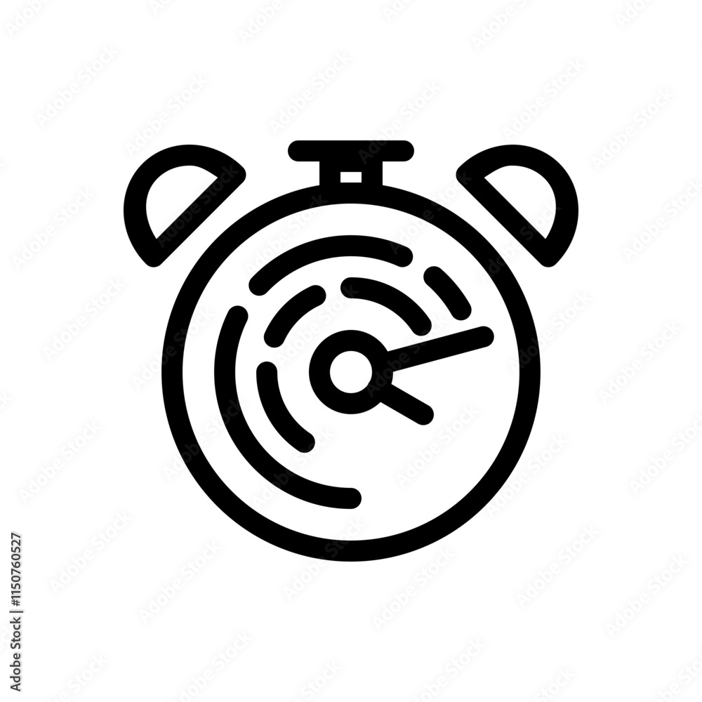 Design Illustration vector graphic of clock icon with line style. Suitable for UI, mobile design, web design, etc. Design Illustration vector graphic of clock icon with line style. Suitable for UI, mobile design, web design, etc.