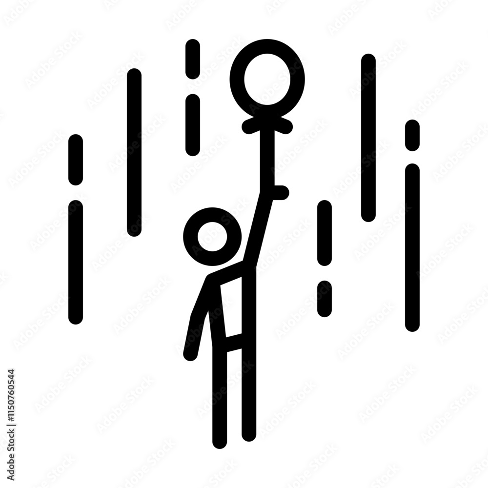 Design Illustration vector graphic of flying man icon with line style. Suitable for UI, mobile design, web design, etc. Design Illustration vector graphic of flying man icon with line style. Suitable for UI, mobile design, web design, etc.