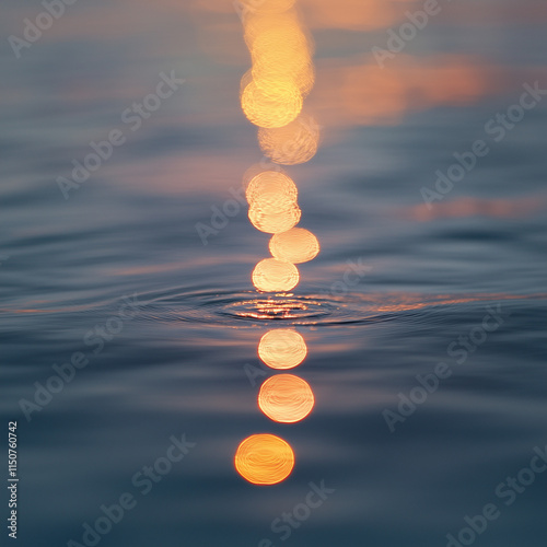 sunlight reflecting off the water surface, 