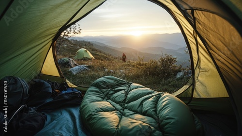 Sunrise View from a Tent