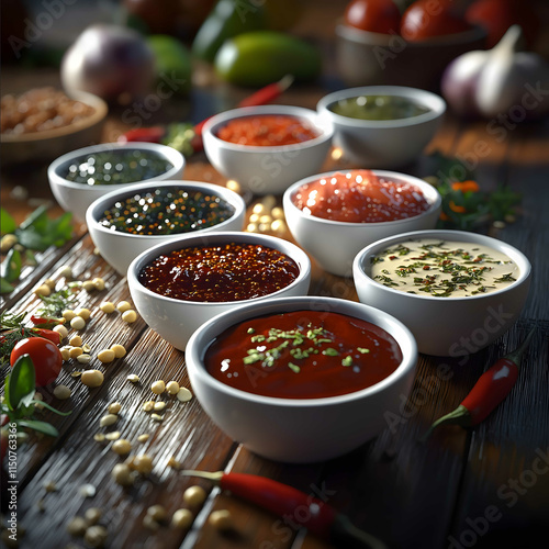 food sauces Ultra realistic ultra HD maximum detail cinematic lighting volumetric light octane render intricate detail sharp graphic 3ds Max Cinema 4D Vray high contras photo