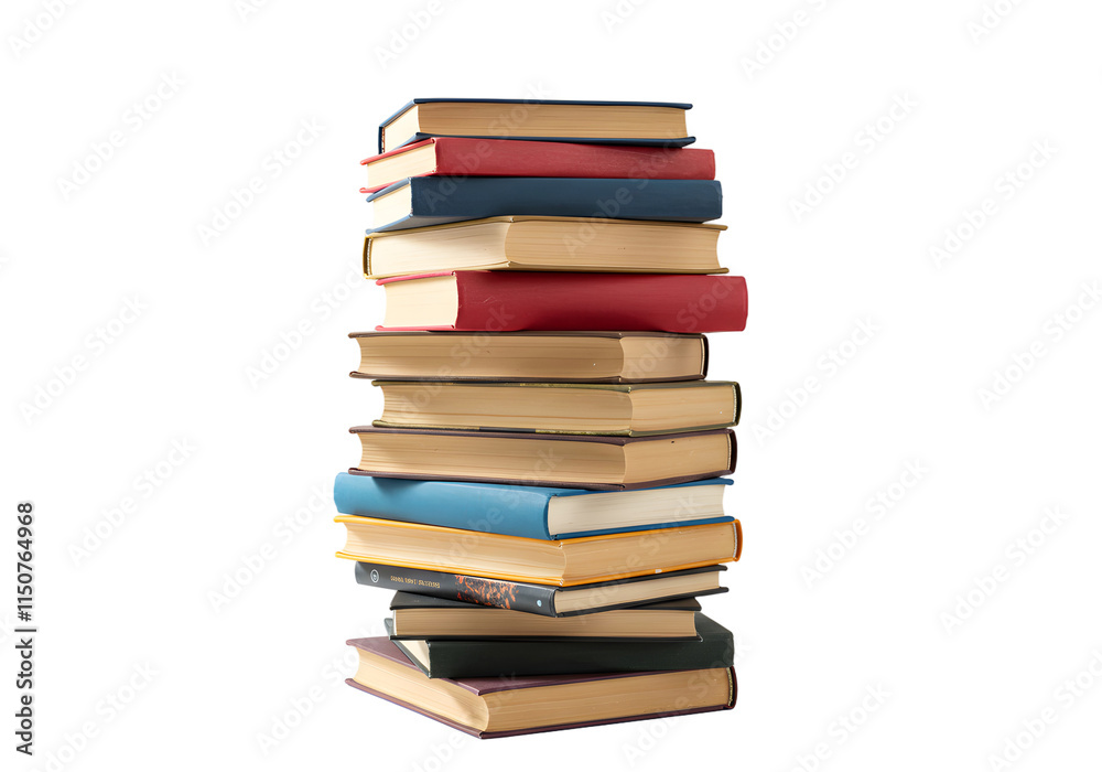 a stack of different book png, isolated on transparent background a stack of different book png, isolated on transparent background