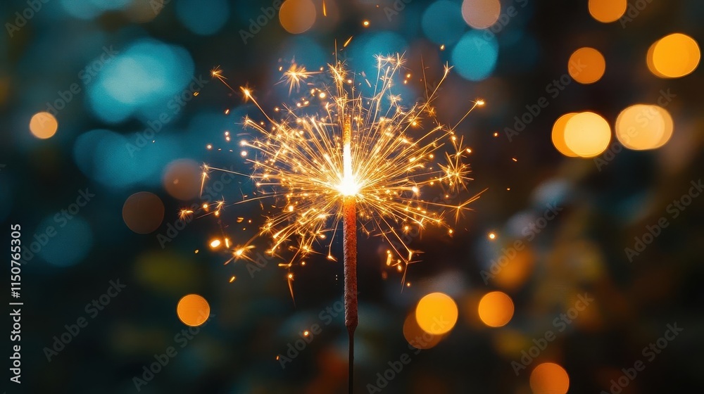 Fototapeta premium Fourth of July fireworks with vibrant lighting, dynamic energy, outdoor setup