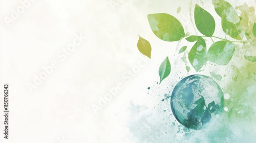 Wallpaper Mural Earth Day abstract background. Featuring greens, blues, and browns. Highlighting sustainability and nature. Perfect for Earth Day celebrations Torontodigital.ca