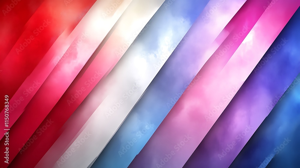 Obraz premium Abstract Diagonal Stripes Colorful Cloud Background