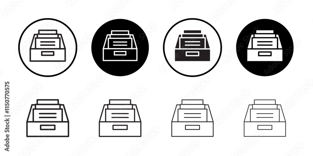 Archive icon Flat art in black and white isolated Archive icon Flat art in black and white isolated