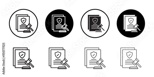 Code of conduct icon Flat art in black and white isolated