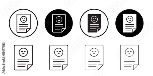 Complaint icon Flat art in black and white isolated