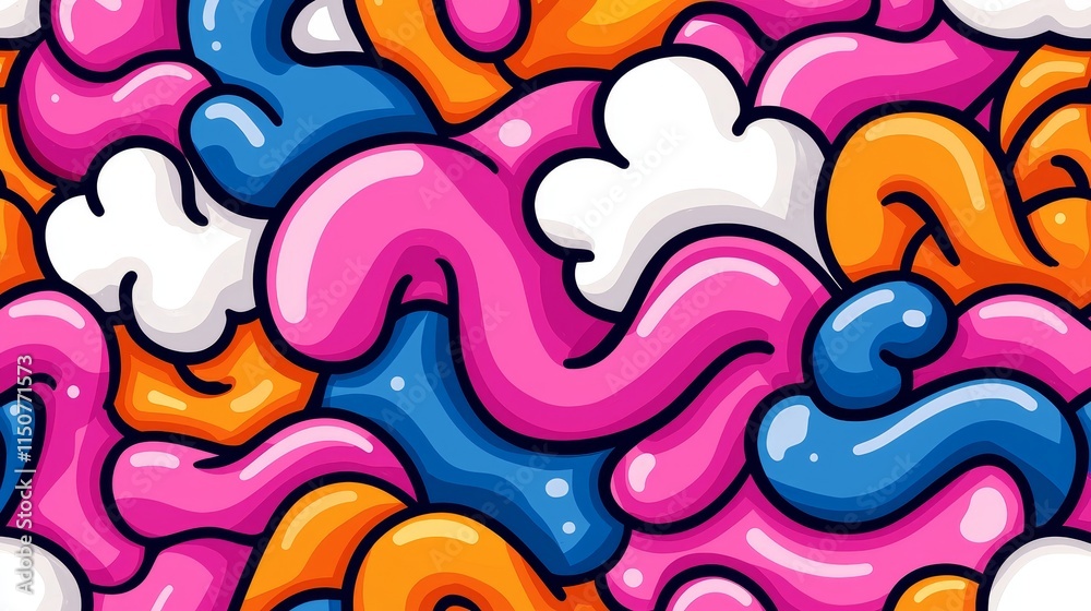 Funky abstract wallpaper with doodle-style hand-drawn elements, dynamic brushwork, and layered colors creating a vivid modern art look Funky abstract wallpaper with doodle-style hand-drawn elements, dynamic brushwork, and layered colors creating a vivid modern art look