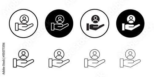 Retention icon Flat art in black and white isolated