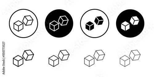 Sugar icon Flat art in black and white isolated