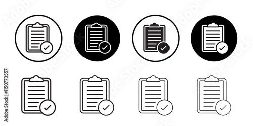 Survey icon Flat art in black and white isolated