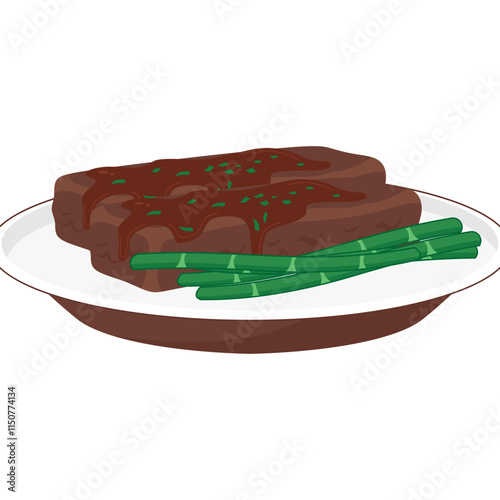 Custom Meatloaf Vector Art for Culinary Enthusiasts