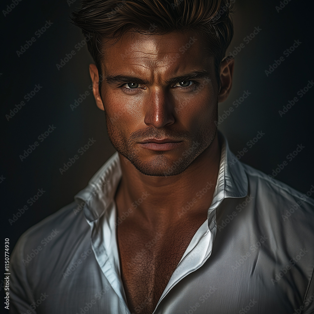 Obraz premium Hyperrealistic Photography Ultra Realistic Handsome