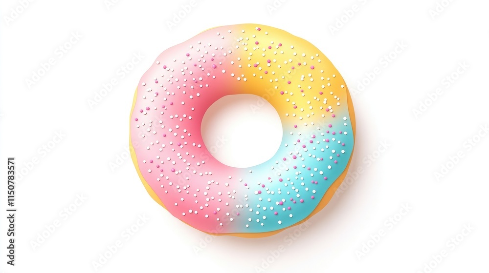 a creative donut chart clipart, segmented data visualization element, pastel colors, flat design, isolated on white background a creative donut chart clipart, segmented data visualization element, pastel colors, flat design, isolated on white background