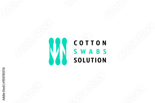 Template logo design with cotton swabs image