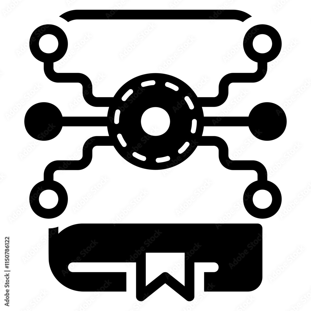 Fototapeta premium Learn glyph icon