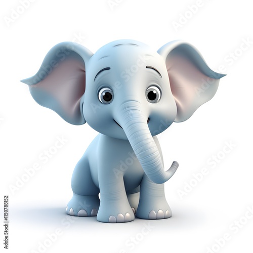 Cute 3D Elephant Character