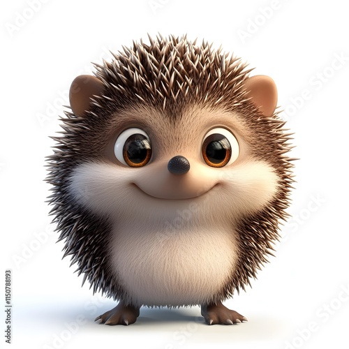Cute 3D Hedgehog Character