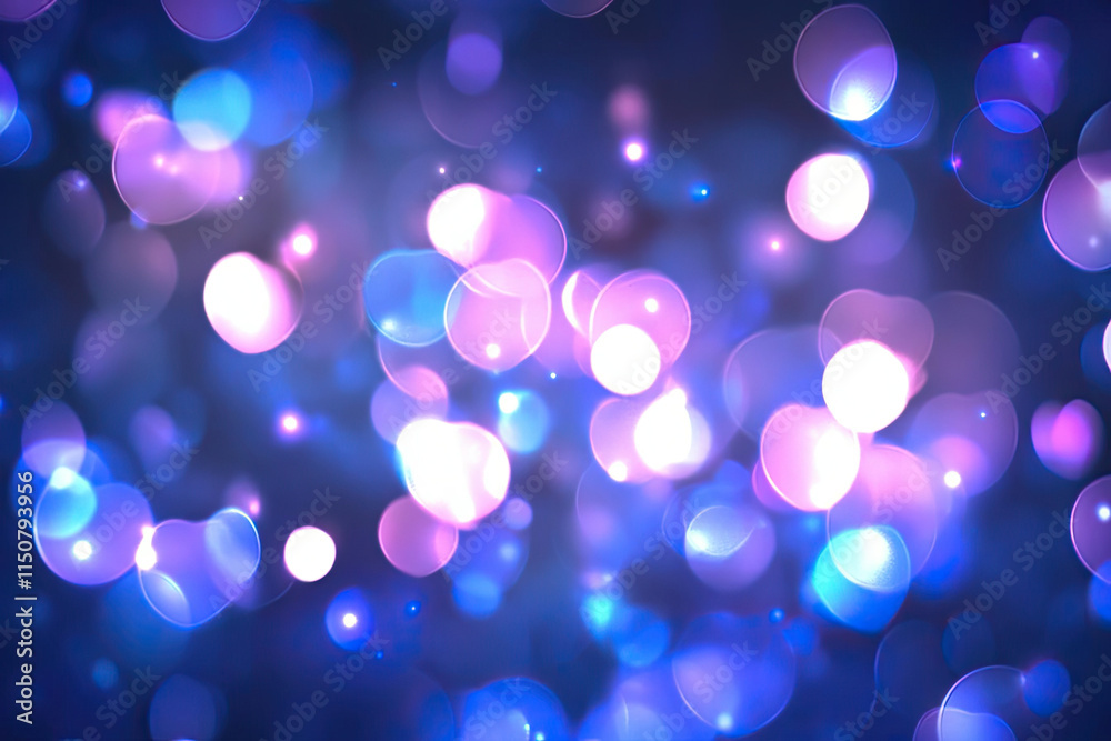 Obraz premium Colorful bokeh lights create dreamy, vibrant atmosphere in background