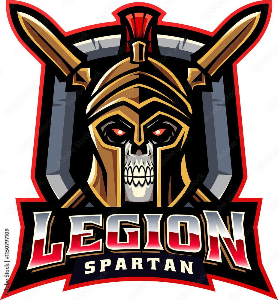 Naklejka premium Legion spartan esport mascot