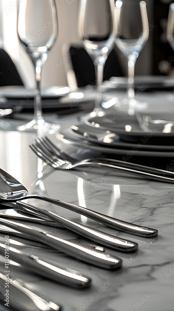 Elegant Stainless Steel Cutlery Set - Perfect for Fine Dining and Culinary Presentations Elegant Stainless Steel Cutlery Set - Perfect for Fine Dining and Culinary Presentations