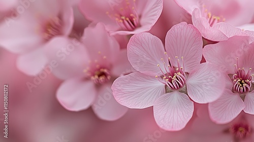 Delicate Pink Blossom Close-Up: A Stunning Floral Macro Photograph