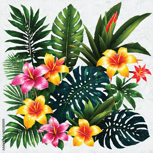 Stunning Floral Vector Designs: From Exotic Blossoms and Vibrant Bouquets to Elegant Flower Arrangements, Botany, and Tropical Patterns. Beautiful Illustrations of Flowers, Leaves, and Nature’s Eleg