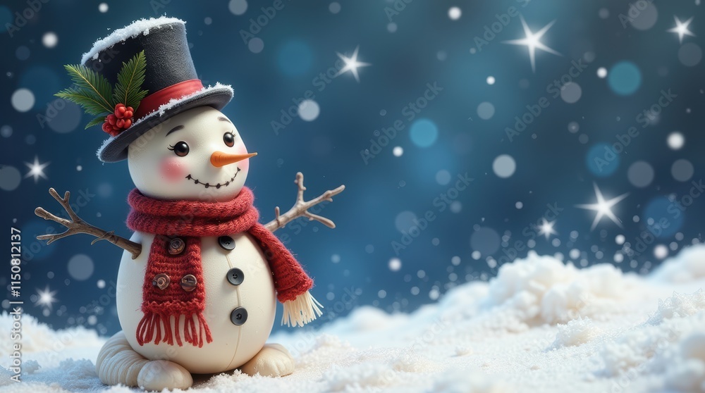 Obraz premium Snowman, Snowmen Postcard Image