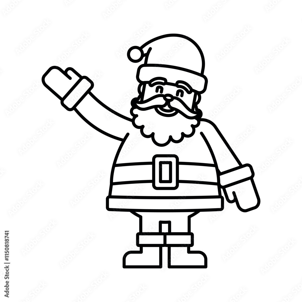santa claus icon vector design template elegant style santa claus icon vector design template elegant style
