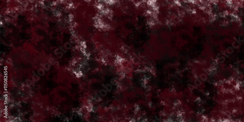 Abstract black & maroon smoky watercolor wall grunge, vintage textured background. Wall surface with scratches paper texture used in weeding card.                    	