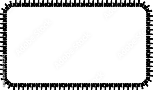 rectangular Spinal column frame with copy space for text or design