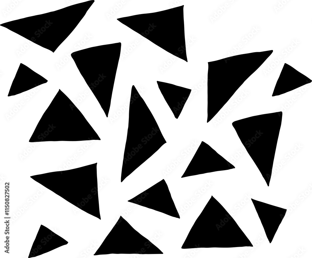 Cute abstract black and white vector pattern made of seamless triangle.