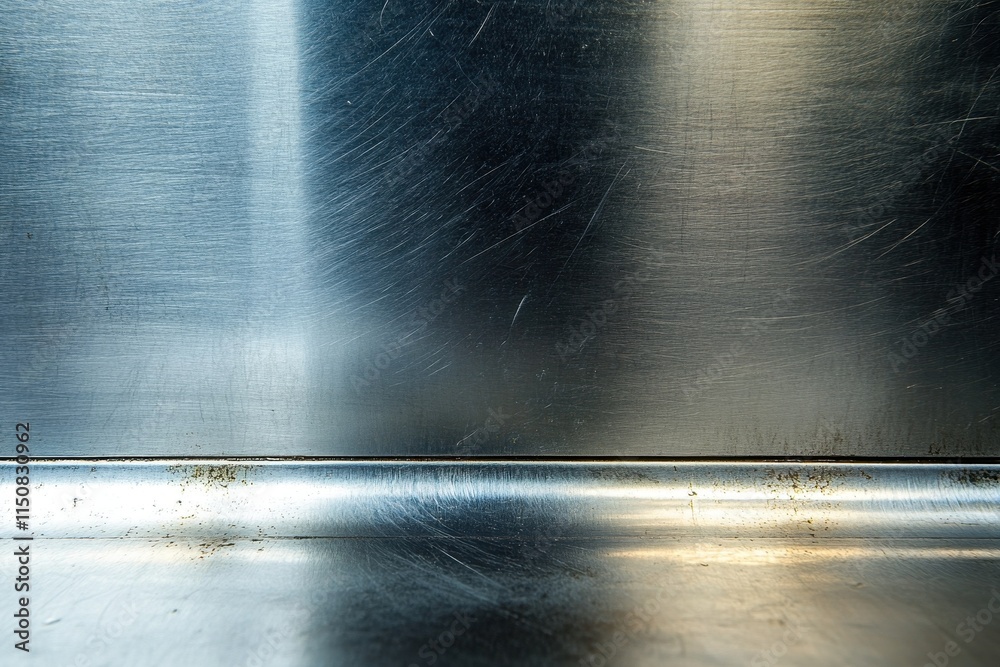 Obraz premium Scratched metallic surface texture; worn metal background. Ideal for industrial, grunge, or tech designs; adds a gritty feel.