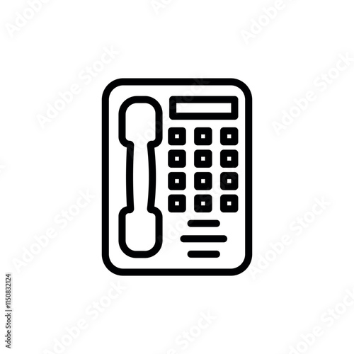 telephone icon vector design template elegant style 