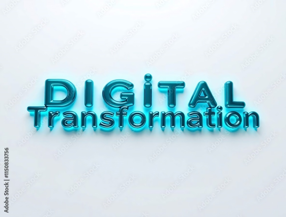 a 3d illustration of the word digital transformation a 3d illustration of the word digital transformation