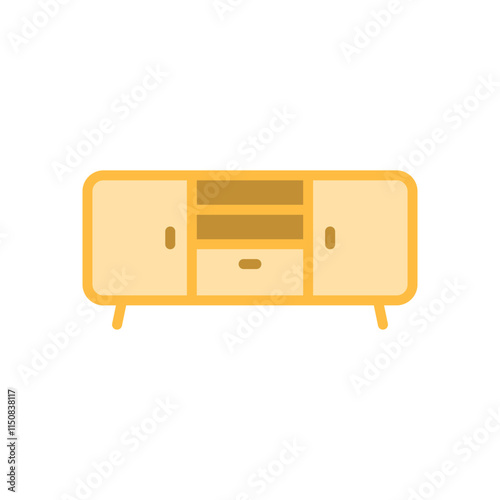 tv table icon vector design template elegant style 