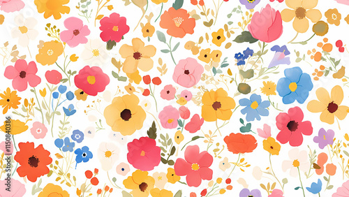 Bright and Cheerful Floral Pattern