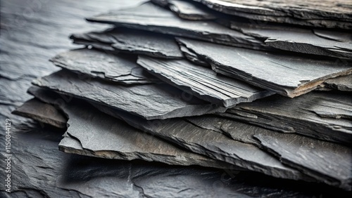 A Stack of Rough-Hewn Stone Slabs Layered in Asymmetrical Order, Revealing a Complex Texture of Natural Flaws and Imperfections