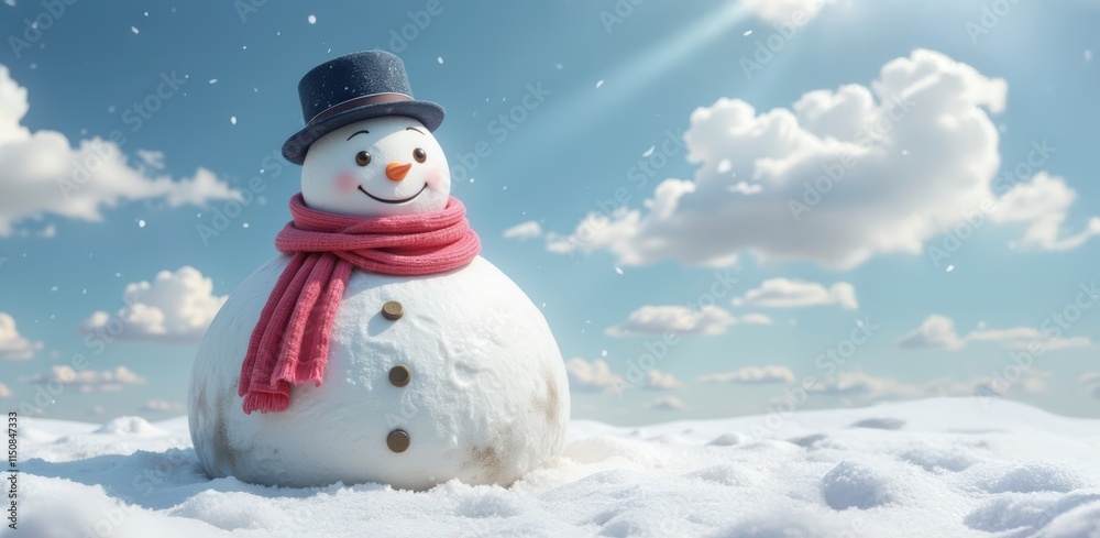 Obraz premium Snowman, Snowmen Postcard Image, 
