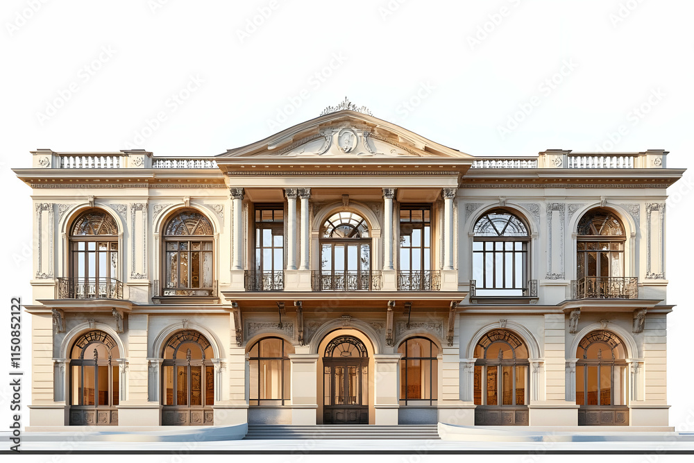 Grand Classical Building 3D Render Grand Classical Building 3D Render